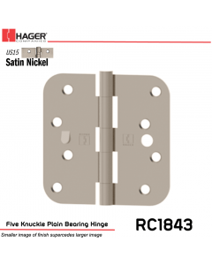 Hager 1843 US15 Full Mortise Hinge Stock No 081894