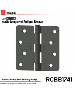 Hager 1741 US10R Full Mortise Hinge Stock No 038241