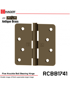 Hager 1741 US5 Full Mortise Hinge Stock No 034352