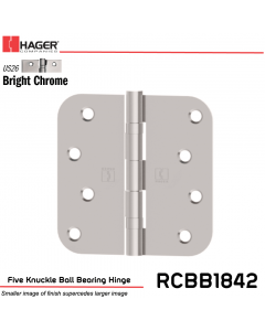 Hager 1842 US26 Full Mortise Hinge Stock No 034516