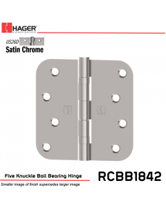 Hager 1842 US26D Full Mortise Hinge Stock No 034365