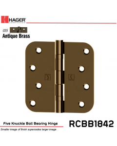 Hager 1842 US5 Full Mortise Hinge Stock No 034520