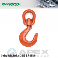 Campbell #3951415PL #14 Swivel Hoist Hook - 22 Ton Wll - Alloy Steel - Painted Orange