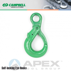 Campbell #5649095 5/8 in. Cam Alloy Self-Locking Eye Hook - Grade 100 - Painted Green