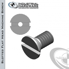 Stainless Slotted Flat Head Vented Machine Screw: 1/4-20 x 1-1/2