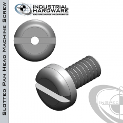 Stainless Slotted Pan Head Vented Machine Screw: 5/16-18 x 1-1/2