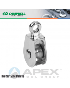 Campbell T7655062N 1/2 in. Single Sheave Rigid Eye Pulley