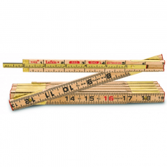 Lufkin TX46N 5/8 in. x 6 ft. Red End Wood Rule with Two 6 in. Slide Rule Extension