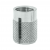 2-56 UNC x 0.156 PlastiSert Press-Fit Threaded Insert For Plastics - Flush - Bottom Slot - 303 Stainless - Made in USA