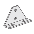 90 Degree Double Slotted Corner 2-Hole