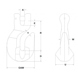 Clevis Grab Hooks Diagram