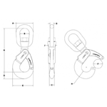 Swivel Self Locking Hooks Diagram